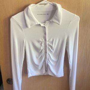 White Button Down Top from Abercrombie